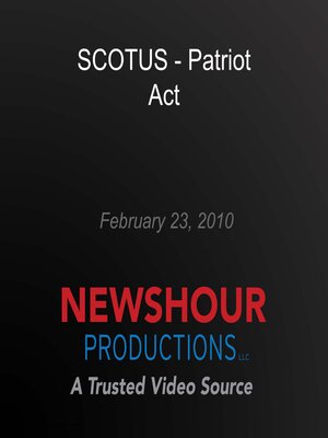 cover image of SCOTUS--Patriot Act